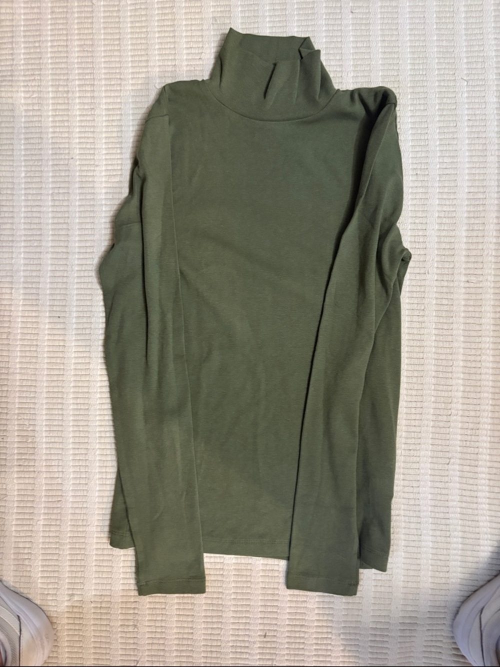 Olive Green mock neck Long Sleeve Top